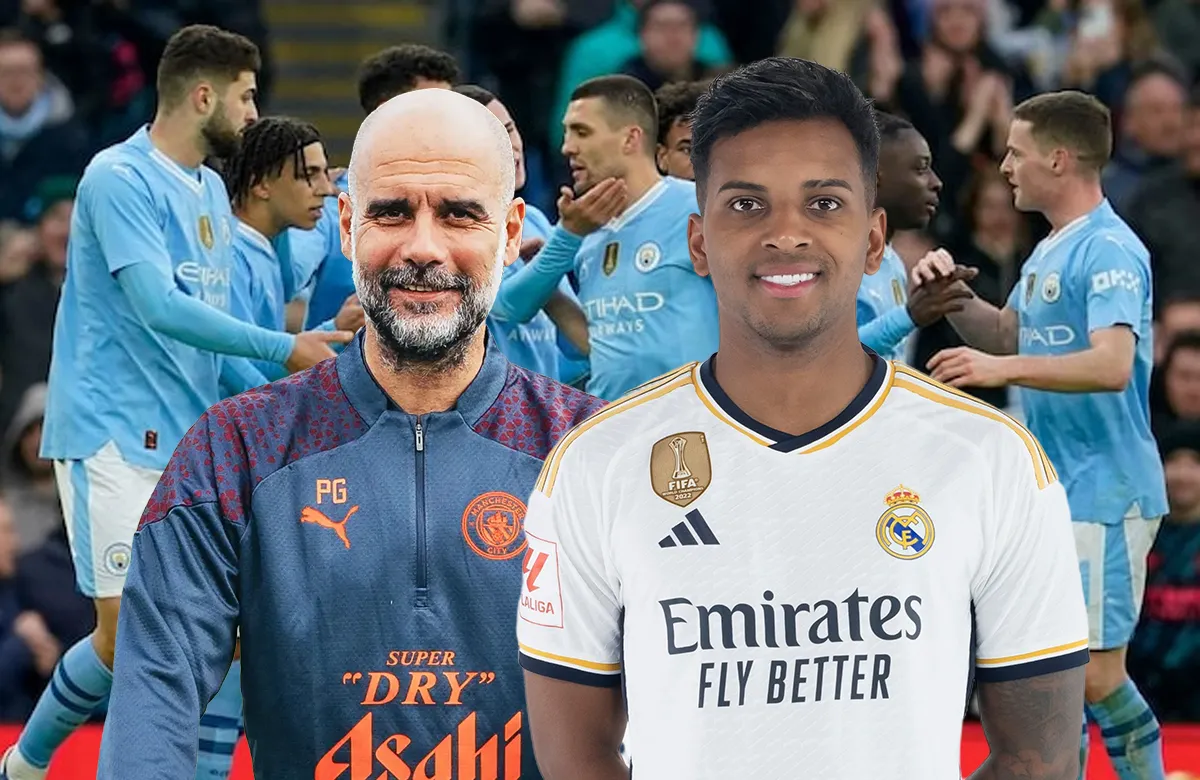 Alineación del City, Guardiola y Rodrygo