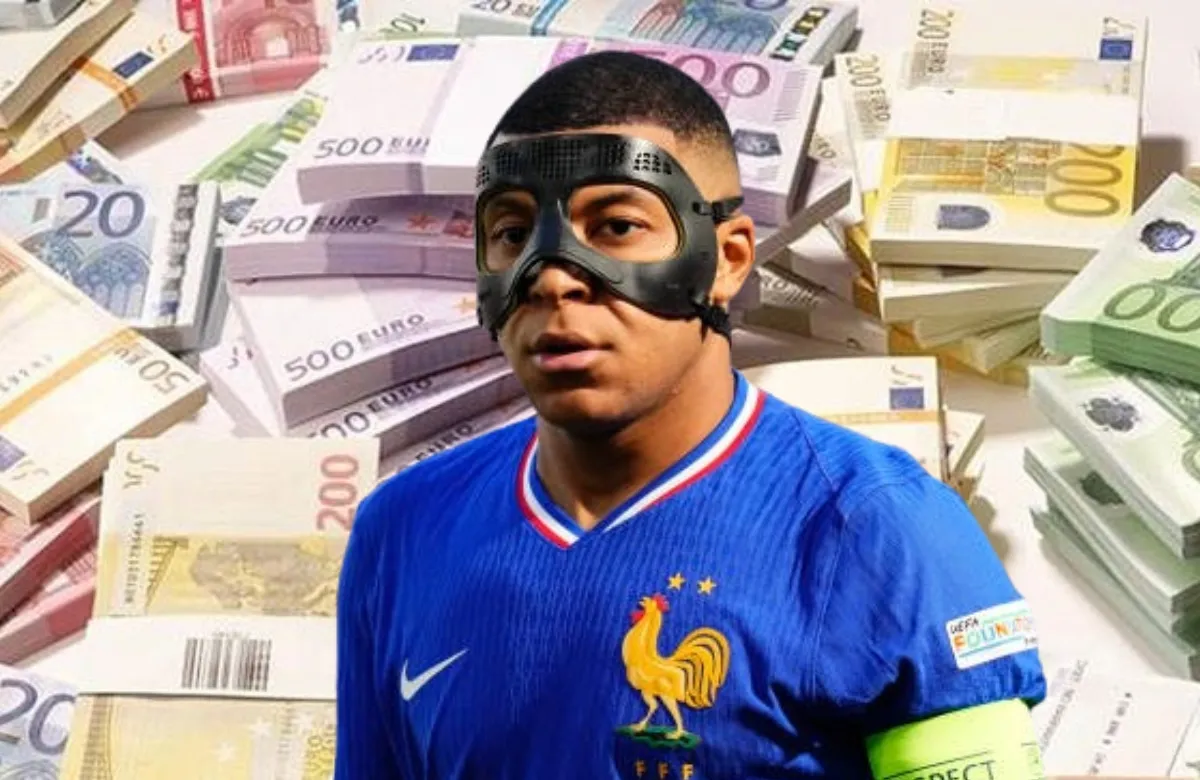 Cuánto dinero cuesta la máscara de Mbappé: el tiempo que la va a llevar con Francia