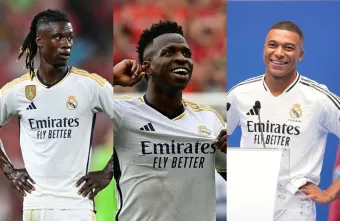 Camavinga, Vinicius y Mbappé