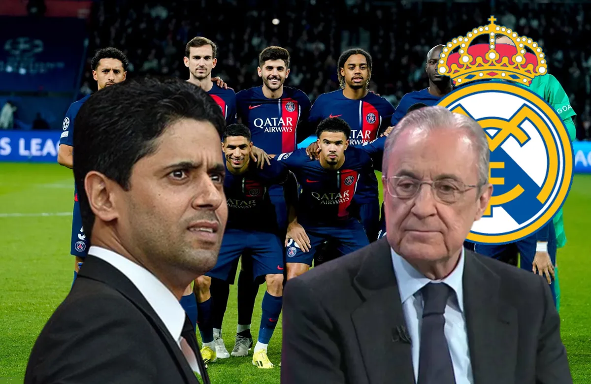 Nasser Al Khelaifi y Florentino Pérez.