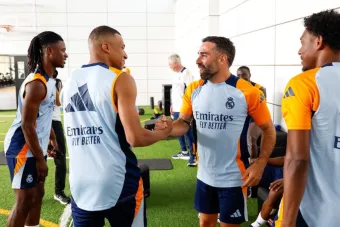 Kylian Mbappé ya entrena con el Real Madrid.