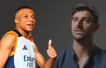 Kylian Mbappé y Thibaut Courtois