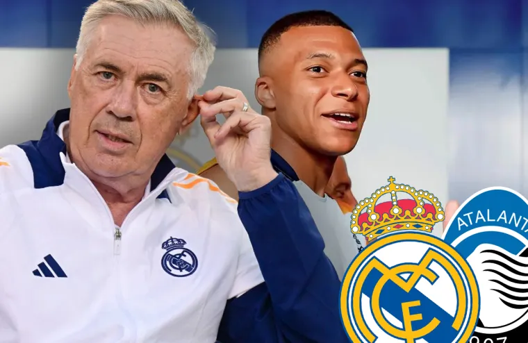 Carlo Ancelotti y Kylian Mbappé