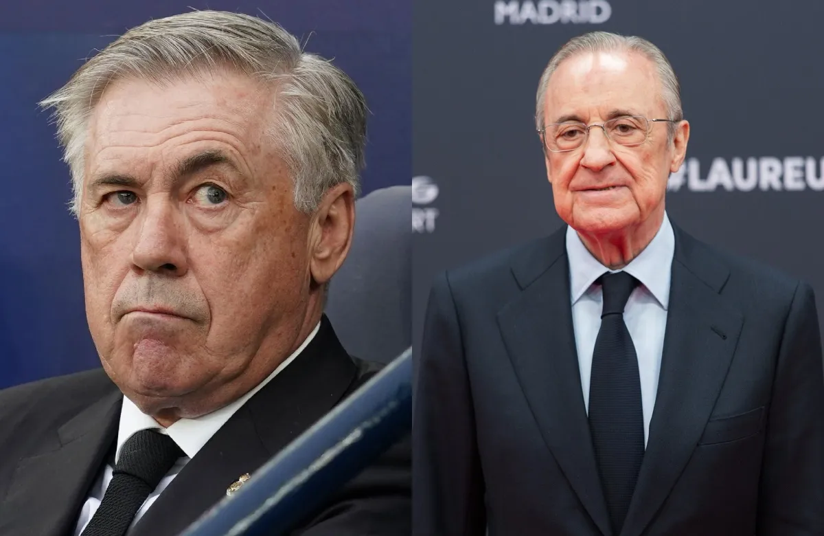 Carlo Ancelotti y Florentino Pérez.