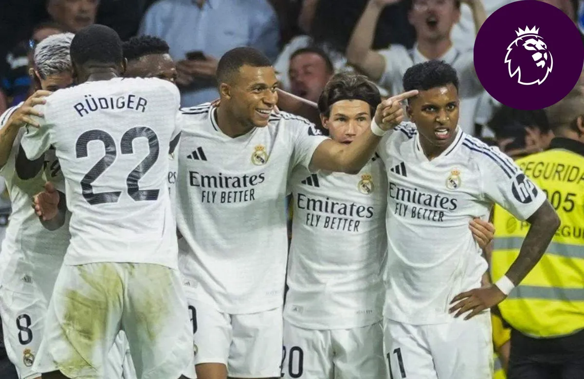 Jugadores del Real Madrid celebrando un gol