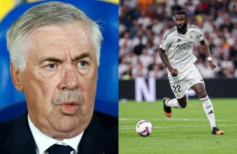 Carlo Ancelotti y Antonio Rüdiger.