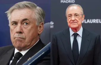 Carlo Ancelotti y Florentino Pérez.