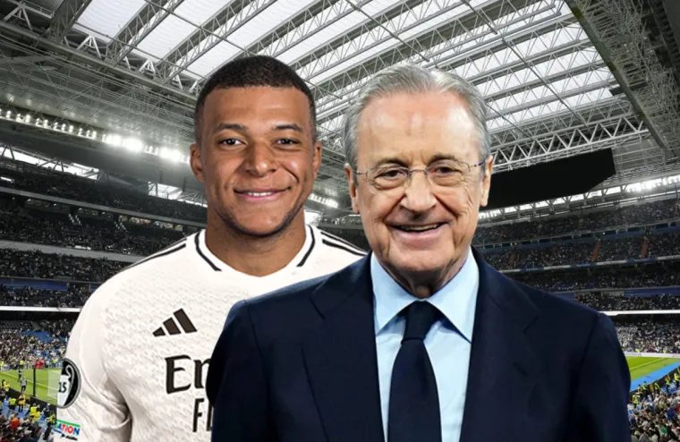 Kylian Mbappé y Florentino Pérez.