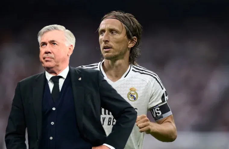 Modric y Ancelotti