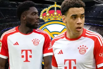 Alphonso Davies y Jamal Musiala.