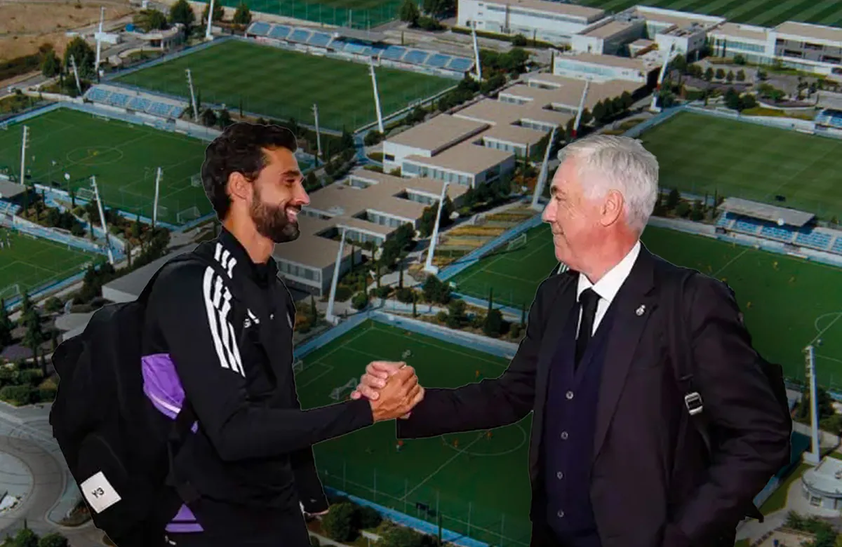 Álvaro Arbeloa y Carlo Ancelotti