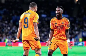 Kylian Mbappé y Vinícius Júnior.