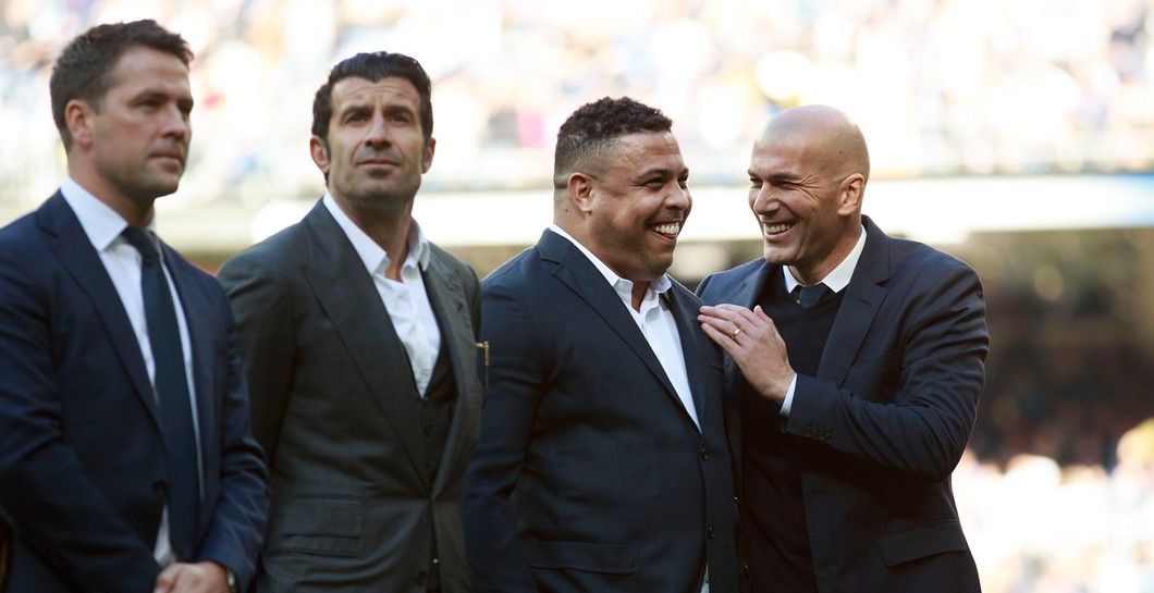 Michael Owen, Luis Figo, Ronaldo Nazario y Zinedine Zidane