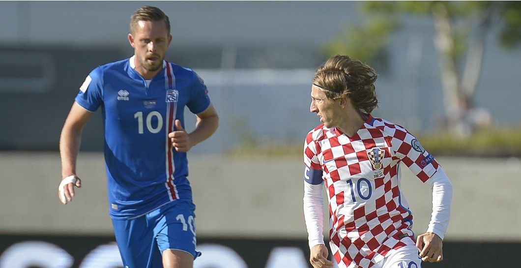 Luka Modric, en el Islandia-Croacia