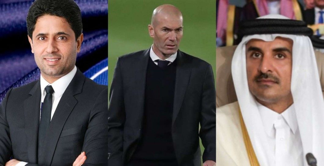 Al-Khelaïfi, Zidane y Al Thani