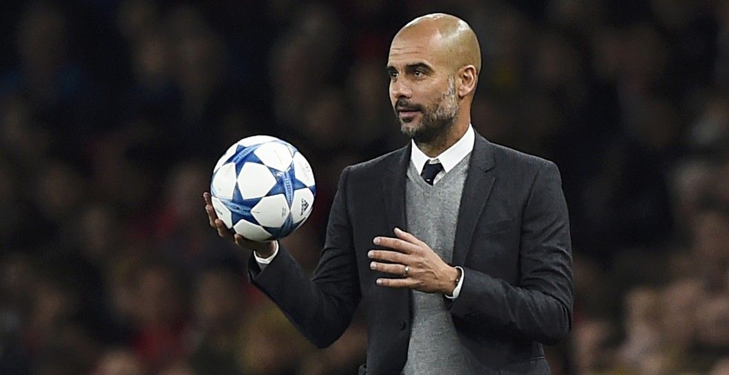 Guardiola en un partido de Champions