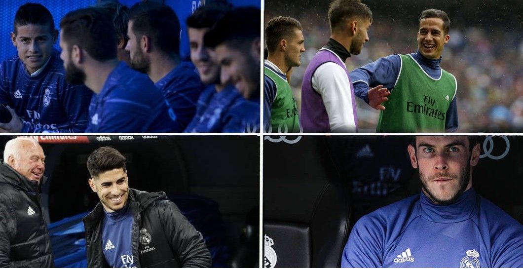 Montaje banquillo del Real Madrid