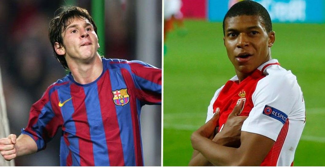 Montaje de Messi y Mbappé
