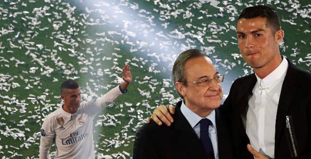 Montaje de Cristiano Ronaldo y Florentino Pérez