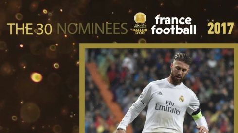 Ramos, Balón de Oro, candidato, 2017