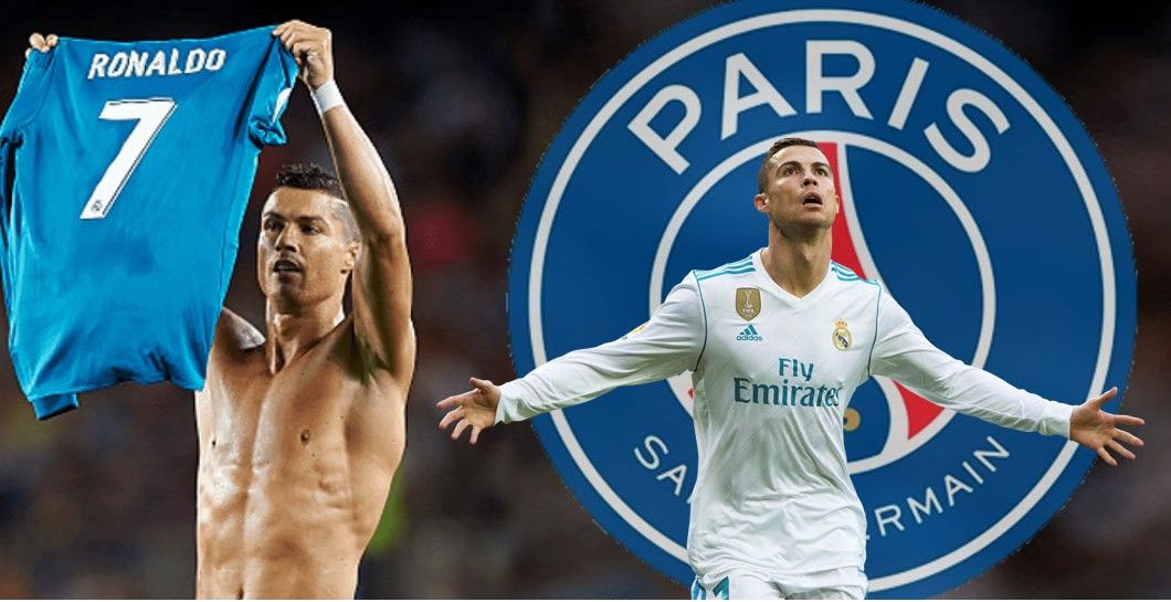 Cristiano y escudo PSG