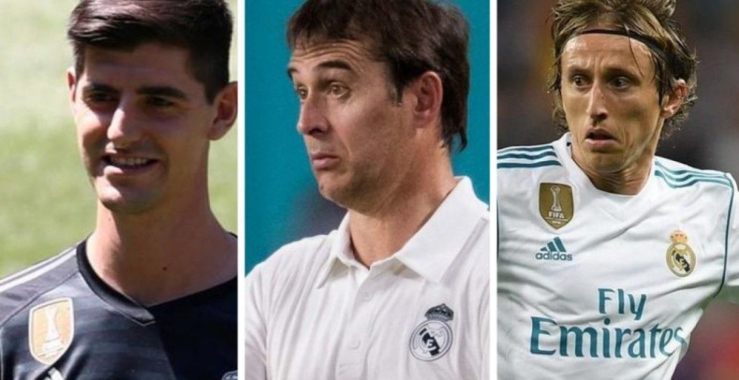 Lopetegui, Courtois y Modric