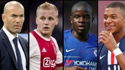 Zidane, Van de Beek, Kanté y Mbappé