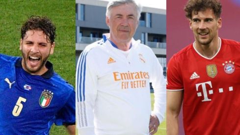 Locatelli, Ancelotti y Goretzka