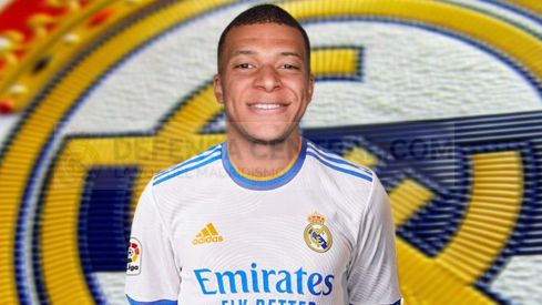 Mbappé vestido del Madrid