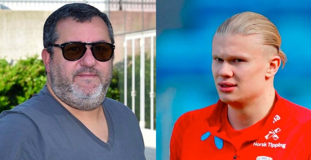 Mino Raiola y Erling Haaland