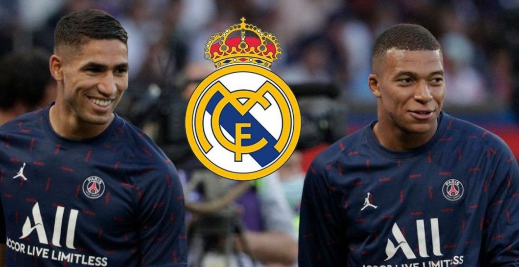Achraf y Kylian Mbappé