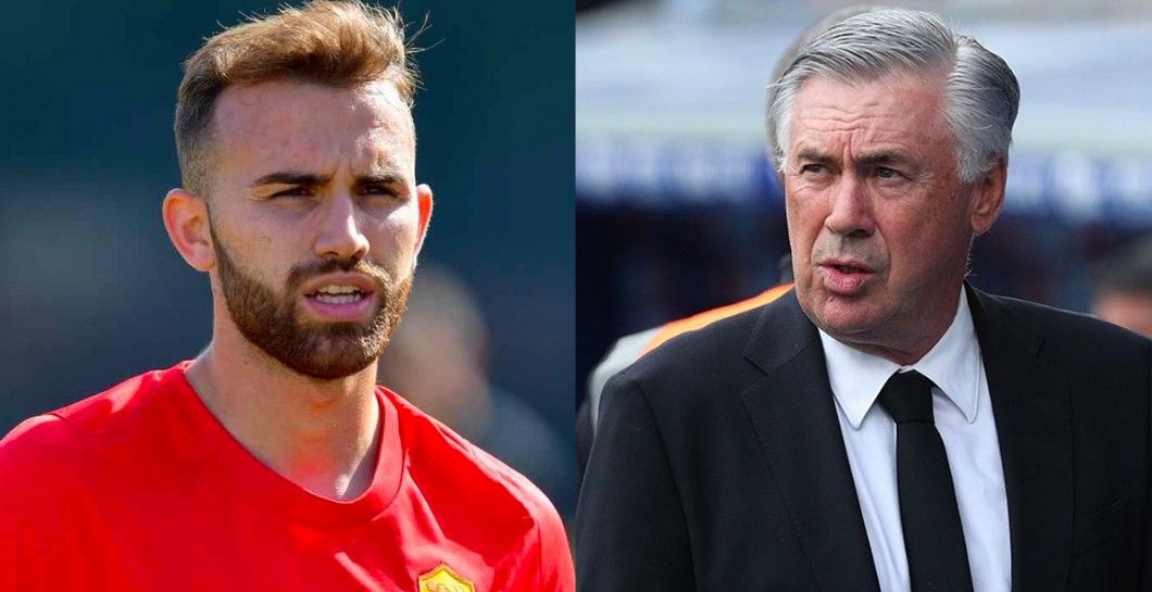 Borja Mayoral y Carlo Ancelotti