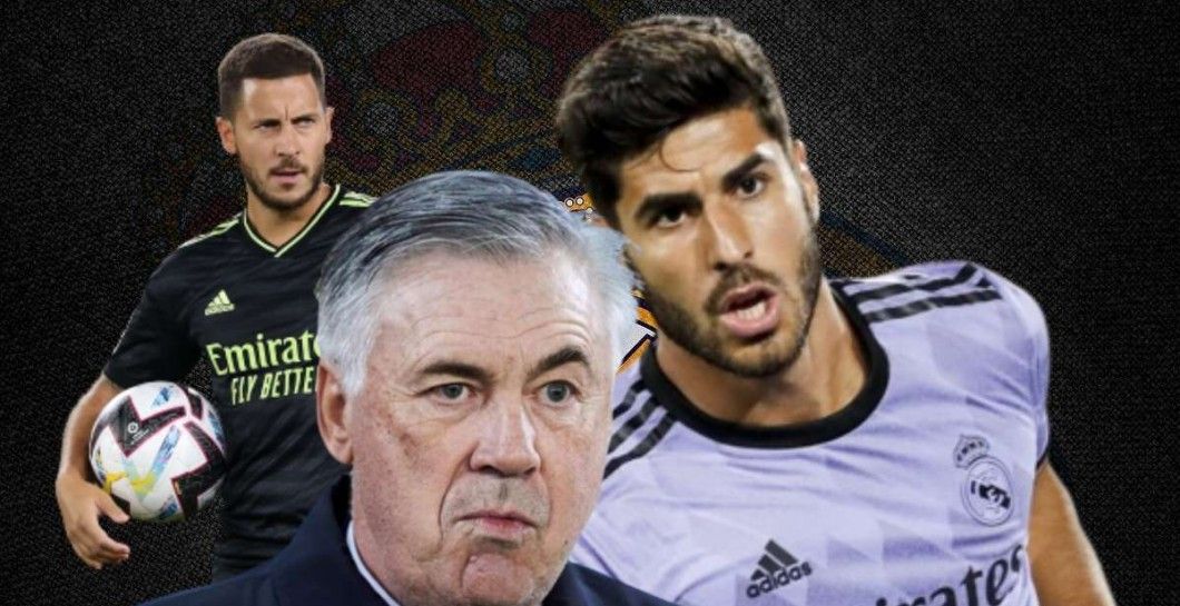 Hazard, Ancelotti y Asensio