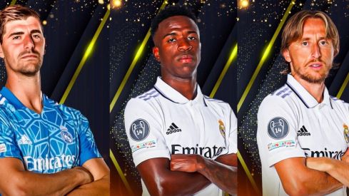 Courtois, Vinicius y Modric