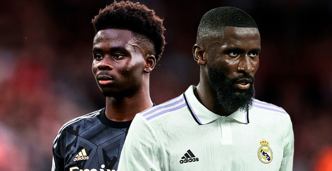 Bukayo Saka y Antonio Rüdiger