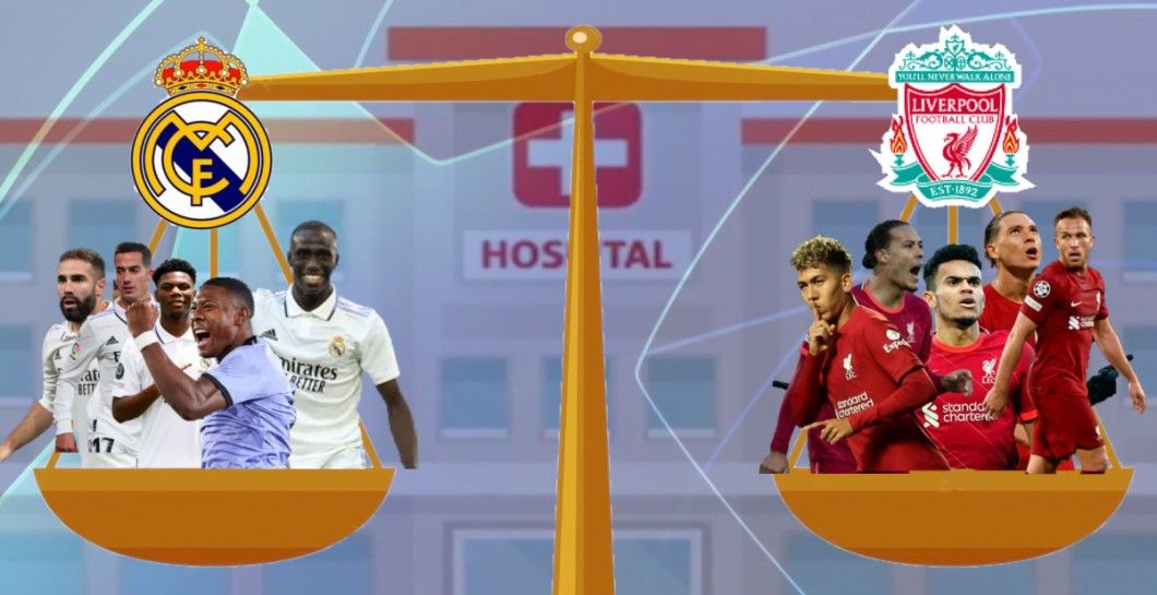 Real Madrid y Liverpool están 'empatados' en cuanto a lesionados