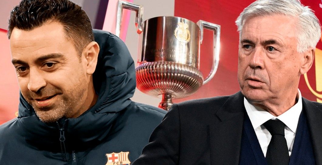 Xavi Hernández y Carlo Ancelotti