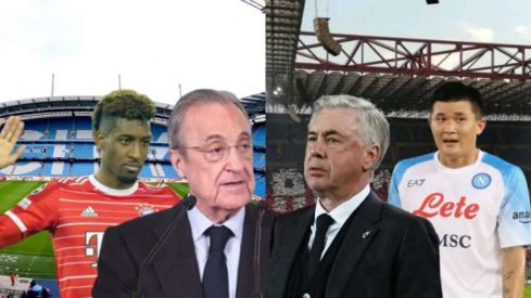 Florentino, Ancelotti, Coman y Kim Min-jae