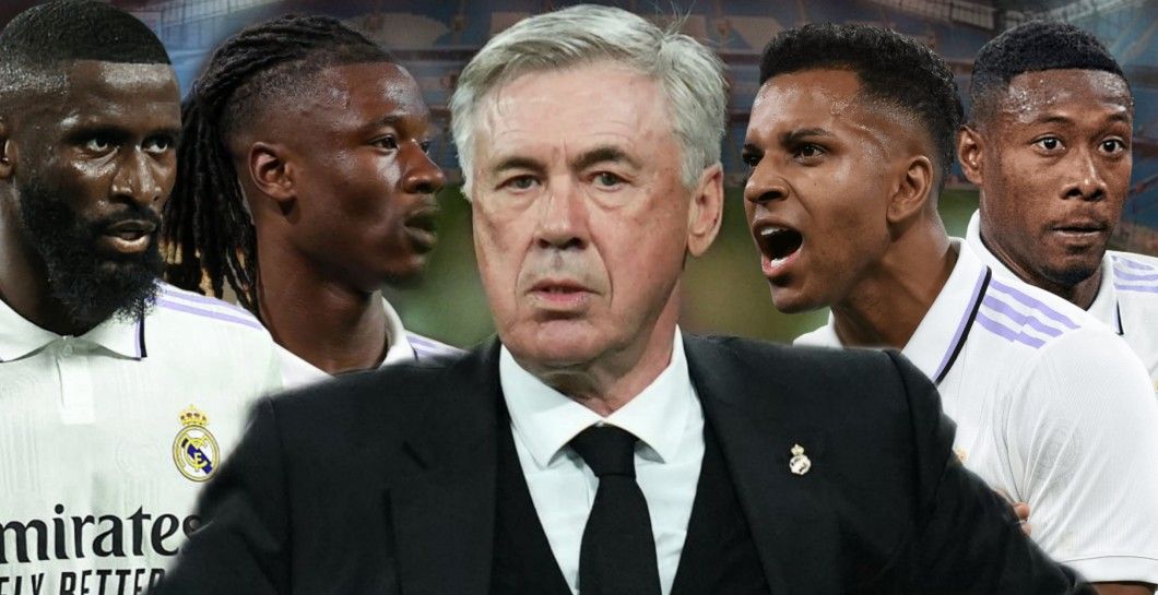 Rüdiger, Camavinga, Ancelotti, Rodrygo, Alaba