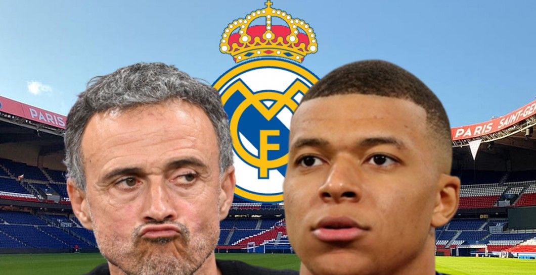 Luis Enrique y Kylian Mbappé