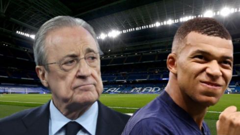 Florentino Pérez y Kylian Mbappé