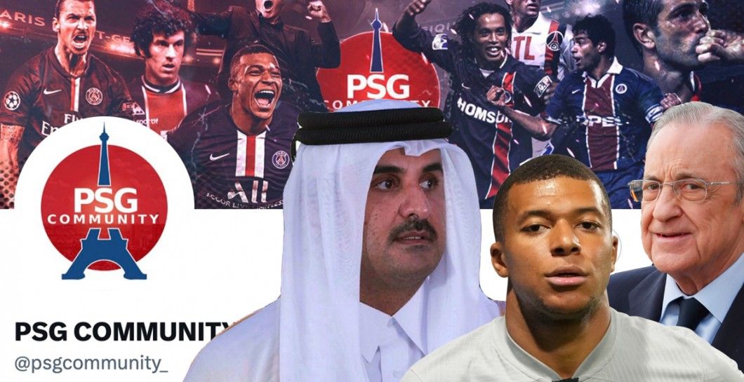 Emir de Qatar, Kylian Mbappé y Florentino Pérez