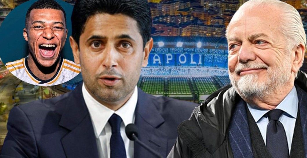 Al-Khelaïfi, Mbappé, De Laurentiis y estadio del Nápoles