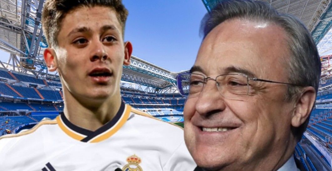 Arda Guler y Florentino Pérez
