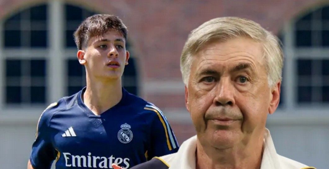 Arda Güler y Carlo Ancelotti