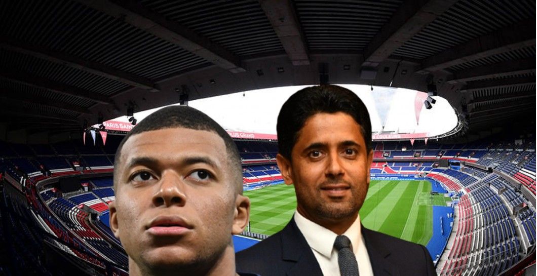 Kylian Mbappé y Nasser Al Khelaifi