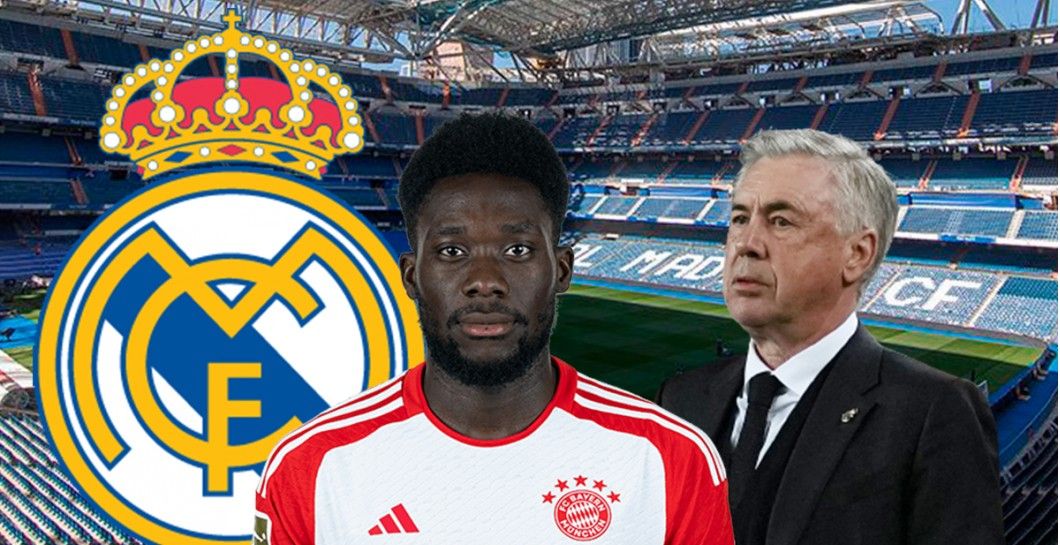Alphonso Davies y Carlo Ancelotti