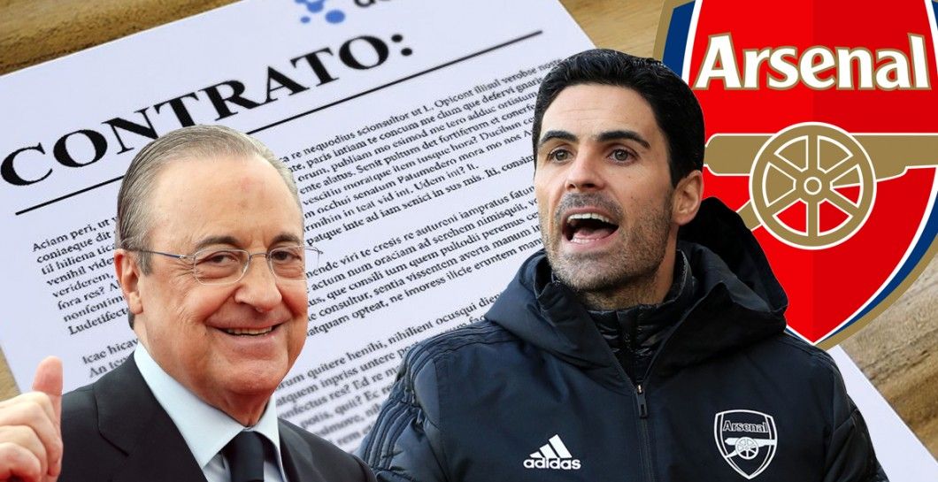 Florentino Pérez y Mikel Arteta