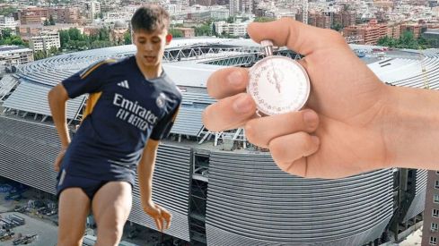 Güler¨con el Bernabéu y un reloj