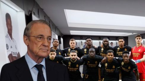 Florentino Pérez y los jugadores